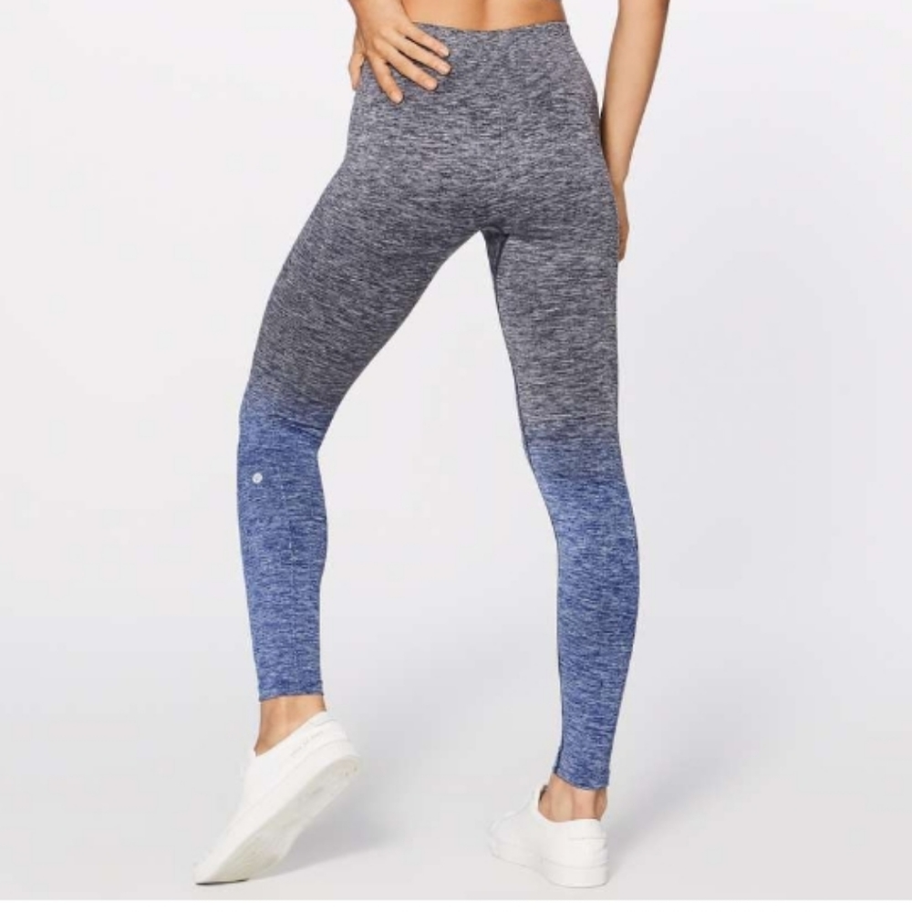 🍋Lululemon🍋2🍋 Balance & Resist 7/8 Tight  25" Midnight Navy White Psychic